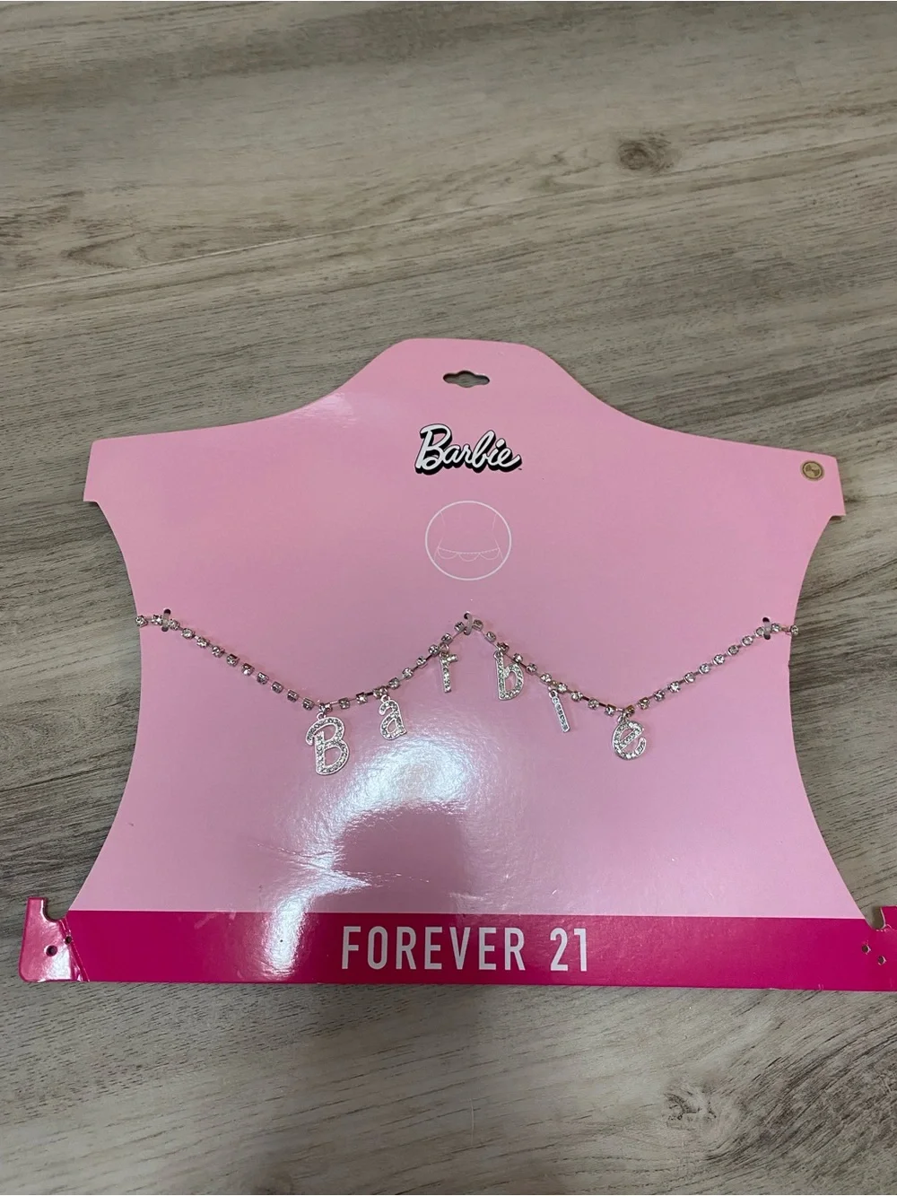 Crystal 'Barbie' Letter Chain Belt BARBIE forever 21 - NWT